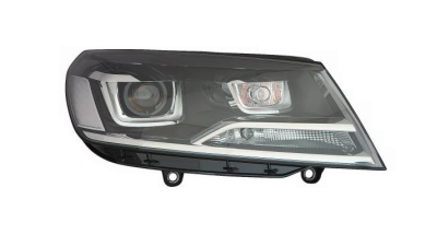 Far VW Touareg (7p5), 06.2014-06.2018, partea Dreapta, bi-xenon; cu lumina de zi; D8S+PY24W+W21/5W; electric; fara bec descarcare; fara ballast; cu motor, DEPO