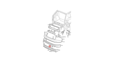 Ornament carlig de remorcare VW TOUAREG, 05.2018-, spate, partea dreapta,
