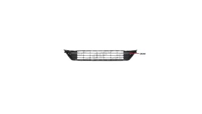 Grila bara VW Golf Sportsvan, 02.2014-, Fata, partea centrala, cromat/negru, Aftermarket