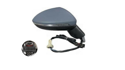 Oglinda exterioara Volkswagen Golf Sportsvan, 02.2014-, Dreapta, reglare electrica; grunduit; incalzita; geam convex; cromat; memorie; 12 pini; baza oglinda negru, View Max