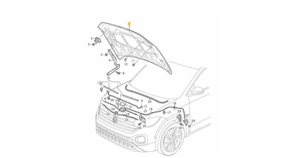 Capota VW T-CROSS, 01.2019-, fata,