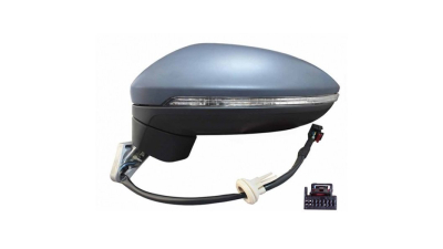 Oglinda exterioara Volkswagen Touran (5t), 05.2015-, Stanga, reglare electrica; grunduit; incalzita; geam asferic; cromat; 6 pini; cu semnalizare, View Max