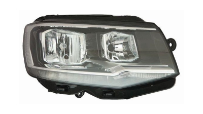 Far VW Transporter/Multivan (T6), 04.2015-, partea Dreapta, cu lumina de zi; tip bec H7+H7+PWY24W+W21W+W5W; electric; cu motor, DEPO