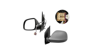 Oglinda exterioara Volkswagen Transporter/Multivan (T6), 04.2015-, Stanga, reglare electrica; grunduita; incalzita; geam asferic; cromat; pliere electrica; 9 pini; cu radio aerial, View Max