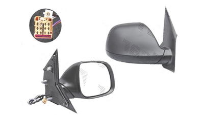 Oglinda exterioara Volkswagen Transporter/Multivan (T6), 04.2015-, Dreapta, reglare electrica; carcasa neagra; incalzita; geam convex; cromat; 5 pini; cu radio aerial, View Max