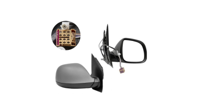 Oglinda exterioara Volkswagen Transporter/Multivan (T6), 04.2015-, Dreapta, reglare electrica; grunduita; incalzita; geam convex; cromat; 5 pini; cu radio aerial, View Max