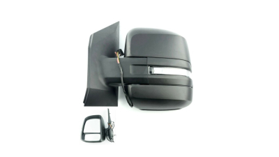 Oglinda usa exterioara VW CRAFTER, 02.2017-, partea stanga, reglare electrica; carcasa neagra; incalzit; sticla convexa; geam cromat; cu semnalizare