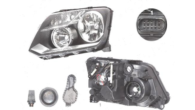 Far Vw Amarok (N817), 01.2010-04.2012, Electric, tip bec H15+H7, omologare ECE, cu motor, 2H1941016D; 2H1941016F; 2H1941016H; 2H1941016K, Dreapta, marca Depo
