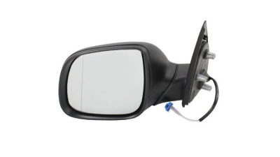 Oglinda usa exterioara VW Amarok (N817), 01.2010-2012, partea Stanga, reglare electrica; carcasa neagra; incalzit; sticla asferica; geam cromat; RJHO54, Aftermarket
