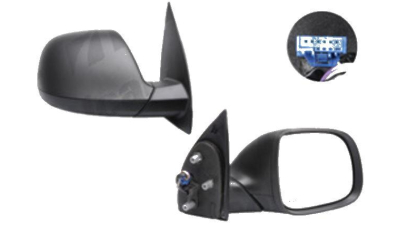 Oglinda exterioara VW Amarok 01.2010-2012 Partea Dreapta Crom Convex Electrica Incalzita, carcasa neagra, View max