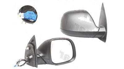 Oglinda exterioara Volkswagen Amarok (N817), 2012-, Dreapta, reglare electrica; carcasa neagra; incalzita; geam convex; cromat; 5 pini; cu radio aerial, View Max