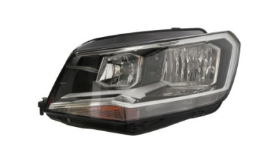 Far VW Caddy (2K), 06.2015-, partea Stanga, electric, cu lumini de zi, tip bec H7+H7, cu motoras, Hella