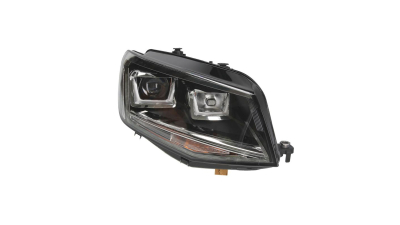 Far VW Caddy (2K), 06.2015-, partea Dreapta, electric, cu lumini de zi, bi-xenon, tip bec D3S+LED, cu motoras, fara becuri, fara balast, fara unitate control led, Hella