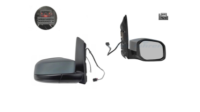 Oglinda exterioara Volkswagen Caddy 3 (2k), 06.2015-, Dreapta, reglare electrica; grunduita; incalzita; geam convex; cromat; 5 pini, View Max