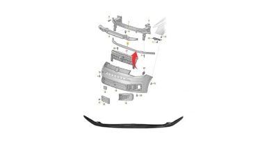 Intaritura bara fata VOLKSWAGEN CADDY, 11.2020-, Tabla; inferior