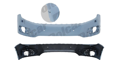 Bara fata Volkswagen Tiguan (5n2), 04.2011-05.2016, Track Field, cu gauri pentru spalator si senzori de parcare; grunduit
