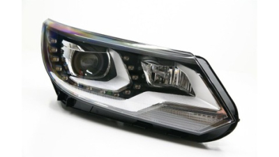 Far Vw Tiguan (5n2), 04.2011-, Electric, tip bec D3S, omologare ECE, cu motor, cu lumini de zi, 5N1941006; 5N1941006B, Dreapta