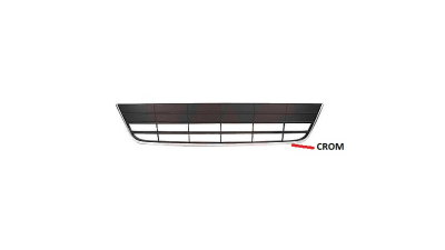 Grila bara Vw Tiguan (5n2) 04.2011-05.2016, Fata Partea centrala, Cu rama cromata, 