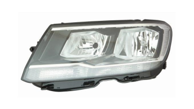 Far VW Tiguan, 05.2016-, partea Stanga, tip bec H7+H7+PW24W+PY21W; electric; cu motor, TYC