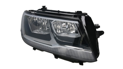 Far VW Tiguan, 05.2016-, partea Dreapta, tip bec H7+H7+PW24W+PY21W; electric; cu motor, DEPO