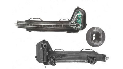 Lampa semnalizare oglinda exterioara Volkswagen Tiguan, 09.2016-, fata, Dreapta, LED; Omologare: ECE/SAE, OEM/OES