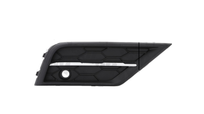Grila bara fata VW TIGUAN, 05.2016-, fata, partea dreapta, cu laminat cromate, cu gauri pentru Senzori de parcare (PDC); superior