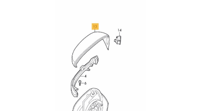 Carcasa oglinda exterioara VW Tiguan, 05.2016-, Allspace, partea Stanga, carcasa grunduita; pentru oglinzi cu echipare detectie unghi mort, 5NM857537 GRU, View Max