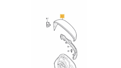 Carcasa oglinda exterioara VW Tiguan, 05.2016-, Allspace, partea Dreapta, carcasa grunduita; pentru oglinzi cu echipare detectie unghi mort, 5NM857538 GRU, View Max