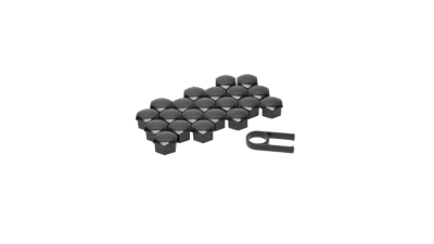 Set capace prezoane roata Automax, 19mm, 21buc, negru