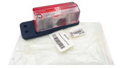 Lampa gabarit Universal, 12/24V, 42x116x43mm rosu-alb, fara soclu bec, suport de cauciuc,, Stanga , Dreapta