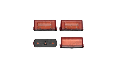 Lampa auto BestAutoVest pentru numar partea Dreapta+Stanga , 75x40x30mm rosu , 2 buc la set