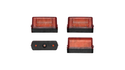 Lampa auto BestAutoVest pentru numar partea Dreapta+Stanga, 75x50x30mm rosu , 2 buc la set