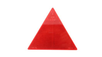 Catadioptru reflectorizant triunghi BestAutoVest, culoare rosu, fixare cu 2 suruburi, inaltime 130 mm , 1 buc.