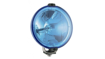 Far de drum , Proiector Universal  Stanga/ Dreapta Wesem Rotund 183Mm Diametru, 97Mm Adangime, Tip Bech3, Cu Led Pozitie , 1Buc. Carcasa Neagra , Sticla Albastruie
