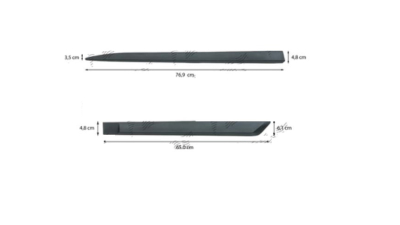Set bandou lateral, ornament usa Volkswagen Polo, 09.2017-; Hyundai Ix35 (Lm), 10.2009-, Dreapta, negru; universal