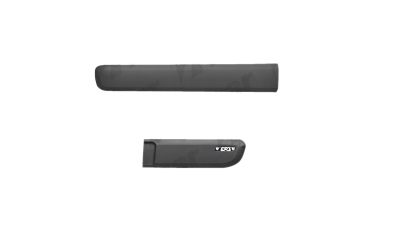 Set bandouri usi laterale Fiat Panda (319) 05.2012- partea dreapta fata/spate, negru, magnetic, lungime 89, 5/50cm