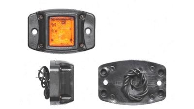 Lampa gabarit Universal, 12/24V, 74x47x24,8mm, portocaliu, cu LED, suport surub, omologare ECE,, Stanga , Dreapta