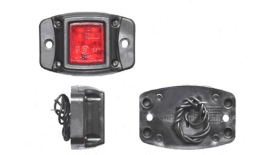 Lampa gabarit Universal, 12/24V, 74x47x24,8mm, rosu, cu LED, suport surub, omologare ECE,, Stanga , Dreapta