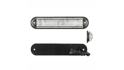 Lampa pozitie gabarit si semnalizare 12/24V alba cu cablaj cu LED, 1 buc. 