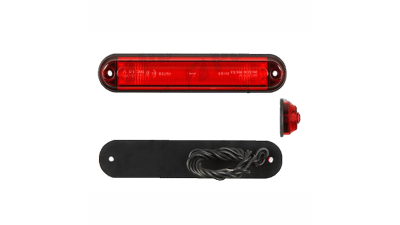 Lampa pozitie gabarit 12/24V; LED; rosu; cu cabluri; 