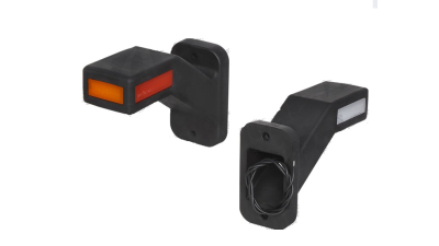 Lampa pozitie gabarit si semnalizare 12/24V; pe brat; dreptunghiular; LED; rosu-alb-galben;