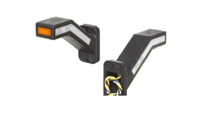 Lampa pozitie gabarit si semnalizare 12/24V; indicator dinamic; fixare cu holsurub; LED; rosu-alb-galben;