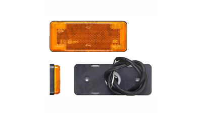 Lampa pozitie gabarit 12/24V portocaliu LED fixare cu holsurub, dreptunghiular, adancime 13 mm, inaltime 44 mm, latime 113 mm, 