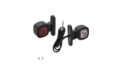 Lampa gabarit BestAutoVest 99LO344E, 12/24V; pe brat; LED; rosu-alb; Latime: 68 mm; Inaltime: 70 mm; Adancime: 31 mm; ECE;