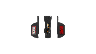 Lampa gabarit BestAutoVest 99LO349E, 12/24V; 6xLED; negru-rosu; Latime: 45 mm; Inaltime: 130 mm; Adancime: 44 mm; ECE;