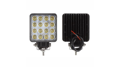 Proiector de lucru NEOLITE 12/24V; 48W; 3300 lumeni; temperatura culoare 6000K; patrat; cu suport; 16xLED; Latime: 110 mm; Inaltime: 126 mm; adancime: 55 mm, 1 buc.