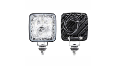 Proiector de lucru 12/24V; 800lm; unghi raza lumina 28 grade; carcasa aluminiu; cu cablu; patrat; cu suport; 6xLED; Latime: 105 mm; Inaltime: 105 mm; 1 buc.