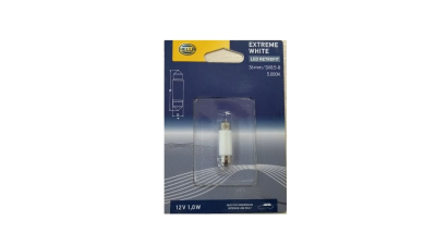 Bec auto sofit HELLA Retrofit cu LED 12V soclu SV8,5-8, lungime 36 mm; alb 35 lm, temp culoare 5000K, putere 1W, fara omologare