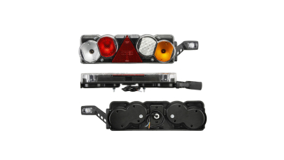 Stop spate lampa Universal, spate, omologare ECE, 24V,140mm, 607x148x81mm, cu lumina de dat inapoi, cu lampa ceata spate, led,, Dreapta