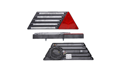Stop spate lampa Universal, spate, omologare ECE,12/24V, 414x145x52mm, led, cu reflector triunghi,, Dreapta